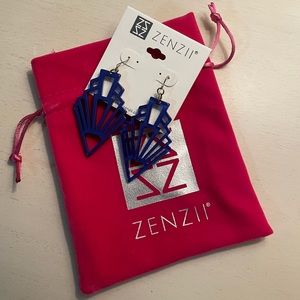 Zenzii Blue Acrylic Earrings